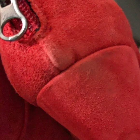 L’intervalle Red Suede Heeled Booties👢💃🌶️ Size 38 - Picture 5 of 5